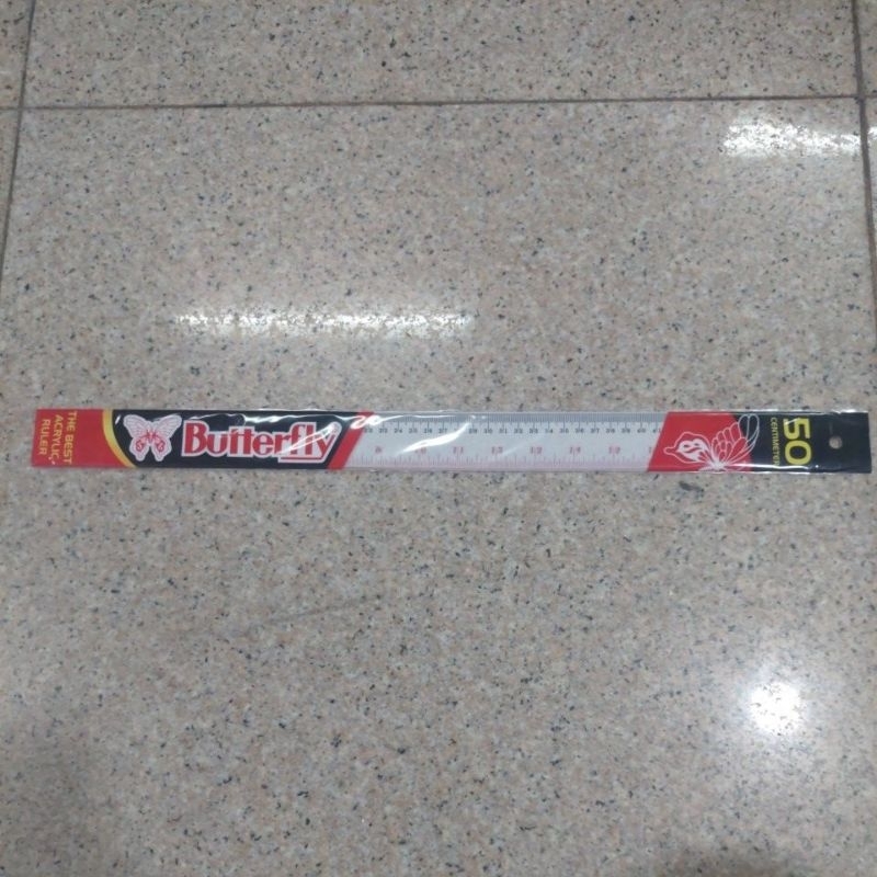 

Penggaris Plastik 50 Cm Butterfly / Penggaris 50 cm Butterfly