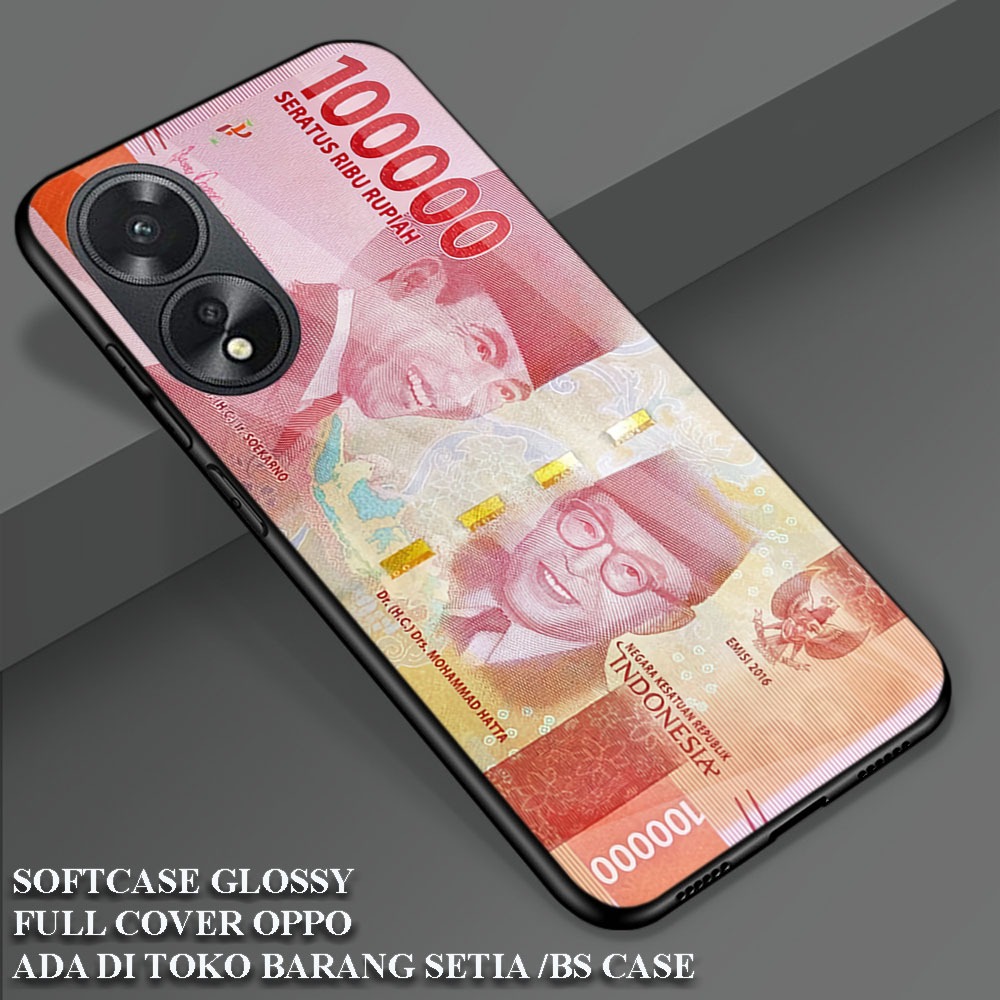 [ AF20 MATA UANG ] Case Glossy HD  OPPO (A16)(A17K)(A17)(A18)(A38 4G)(A58 4G)(A98 5G)(A1 5G)(A78 4G,