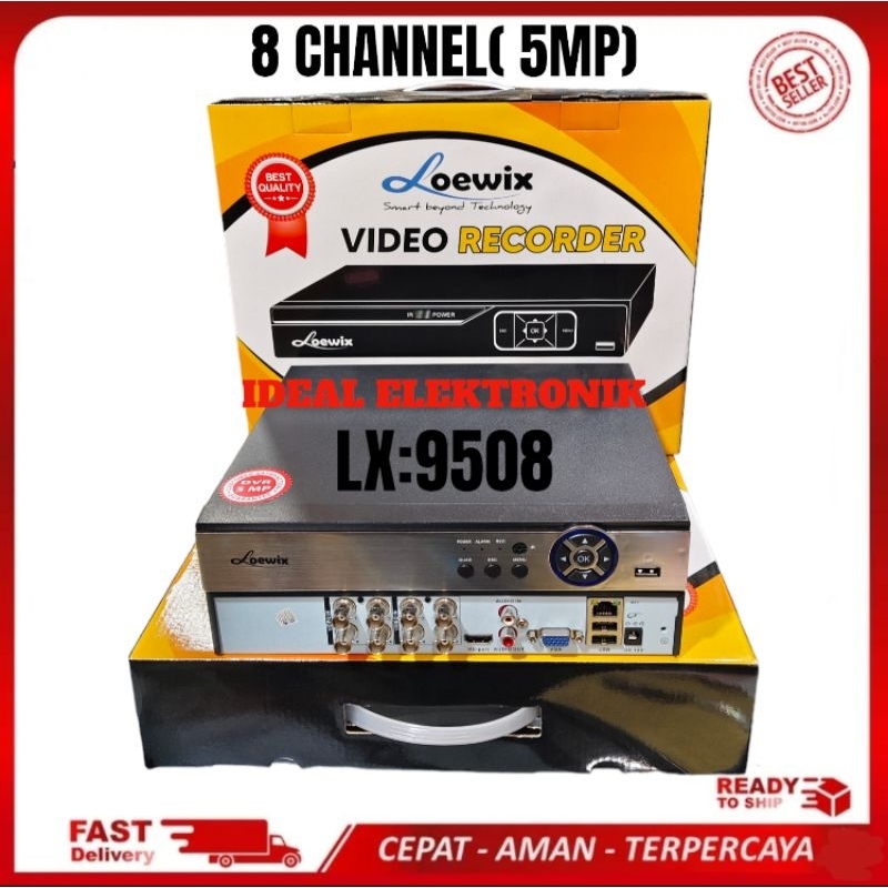 LOEWIX 5 MP DVR 8 CHANNEL LX-9508 8CH XMEYE FULL CHANNEL
5MP 6:1
