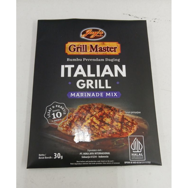 

Jay's Grill Master Italian Grill Bumbu Perendam Daging 30g - HM