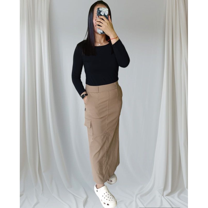 Haziera Rok Panjang Kargo Bengaline Stretch Premium