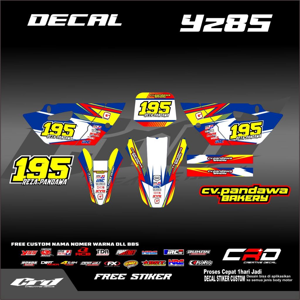 STIKER YZ85 OLD / NEW DECAL YZ 85 NEW BEBEK STANDAR DECAL STIKER YZ 85 DECAL STICKER YZ 85 NEW