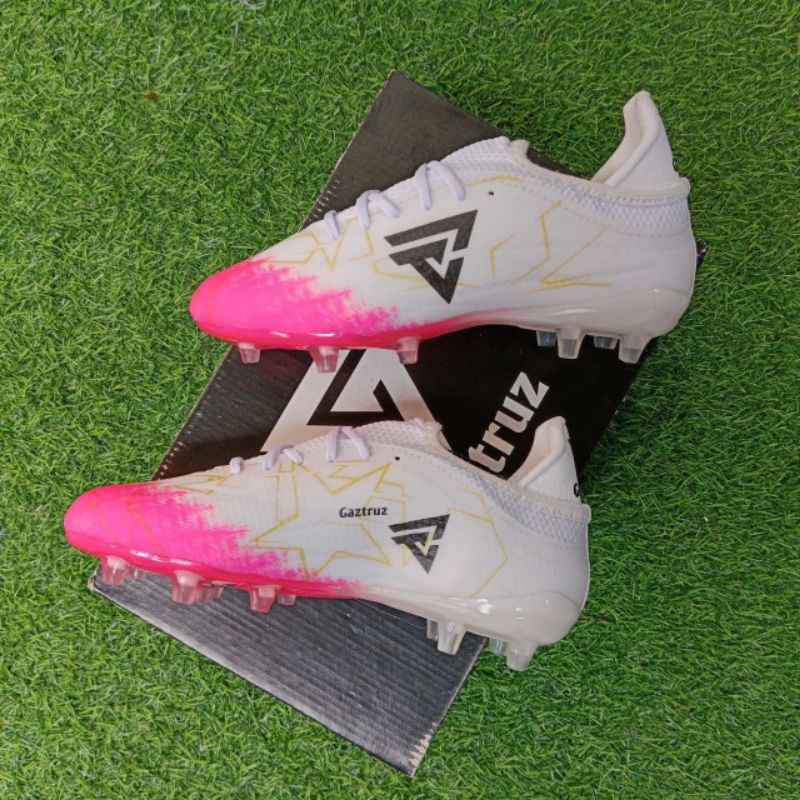(B) SEPATU BOLA GAZTRUS ORIGINAL BRAND LOKAL PUTIH PINK