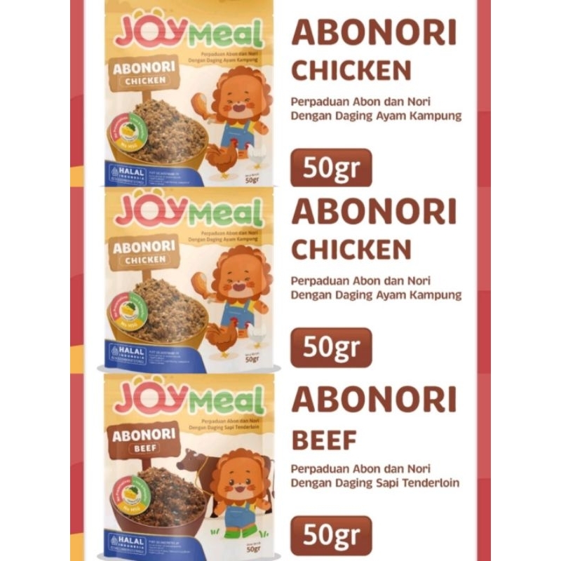 

[BUNDLING 3] JOYMEAL ABONORI 50 gram / CHICKEN 2+BEEF 1 / ABON MPASI