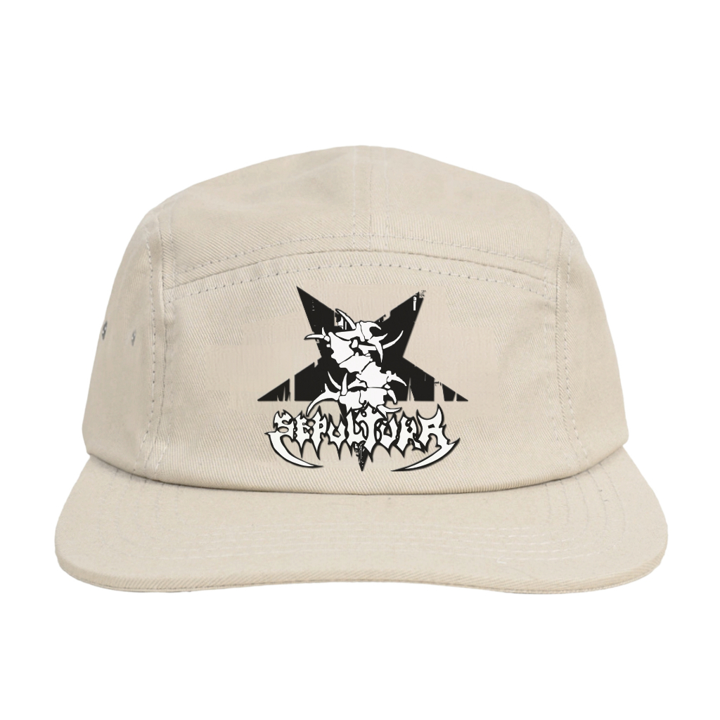 FRTY_Topi Five Panel Logo Band Death Metal Sepultura Aksesoris Fashion Premi Uniseks Dewasa All size
