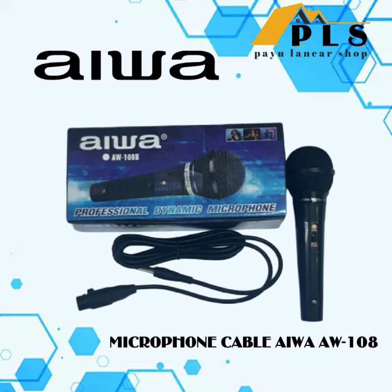 microphone AIWA AW-108, mic cable aiwa 108, mic kabel