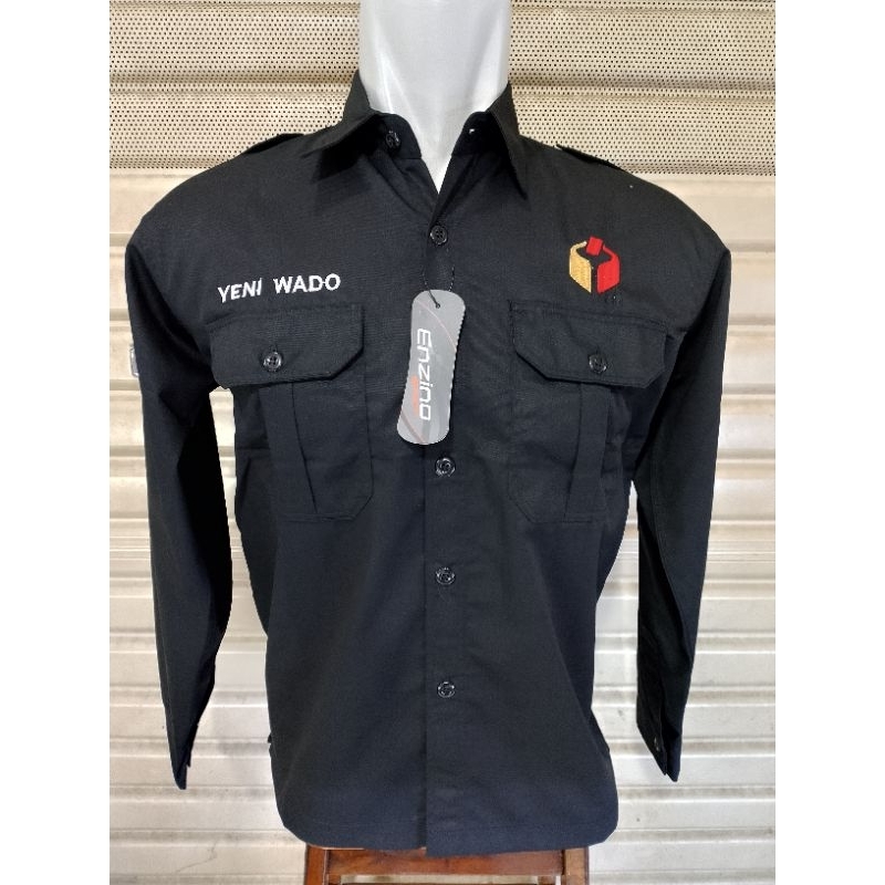 Kemeja BAWASLU PKD Baju PKD Hitam Lengan Panjang