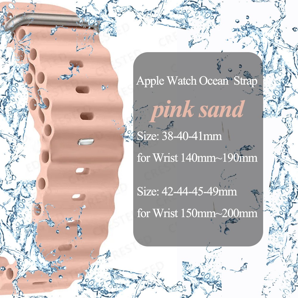 Lahte Strap Smartwatch Silicone Ocean Strap for iWatch Apple Watch Ultra/Ultra 2 49mm series 9 8 7 6