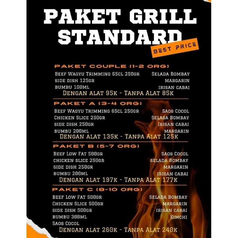 (Tanpa Alat) Paket Grill Paket Suki Paket Ngegrill Hemat Nyuki Hemat