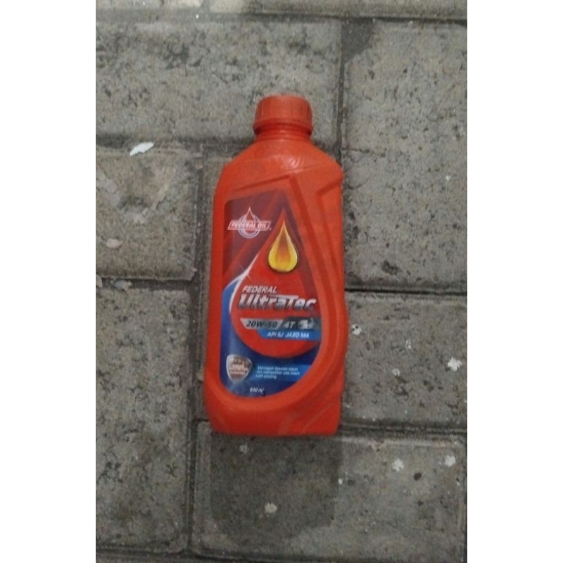 BOTOL OLI KOSONG BEKAS PLUS TUTUP OLI MERK FEDERAL ISI 800 ML