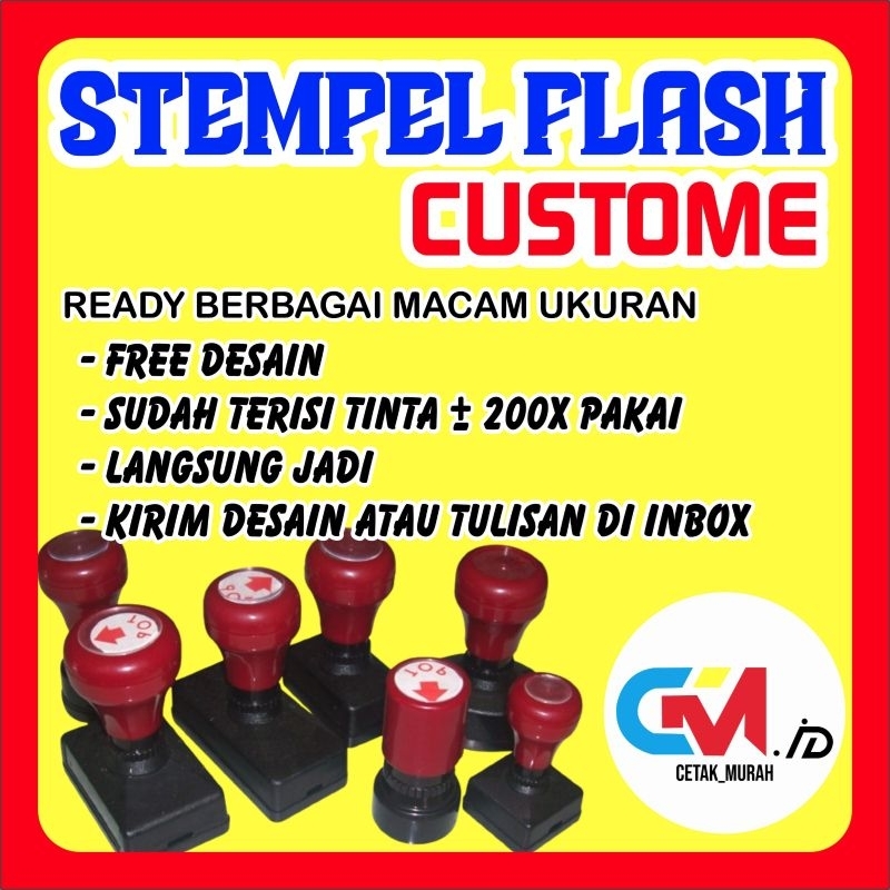 Stempel Flash Cutome | Stempel Nama | Stempel Nama Bidan | Stempel Nama Guru |