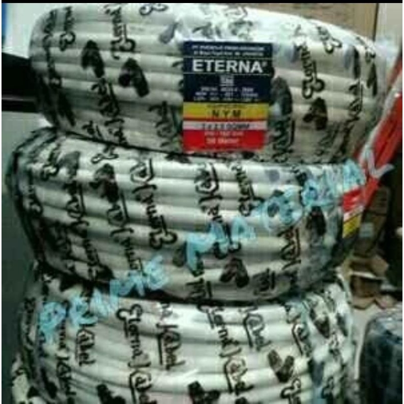 Kabel Eterna NYM Kabel Listrik Per Meter  2x0,75 2x1,5 2x2,5 3x1,5 3x2,5