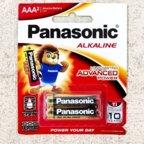 BATERAI BATTERY ALKALINE PANASONIC AAA 2 PCS BATERAI SEBAGUNA AMAN DAN TAHAN LAMA