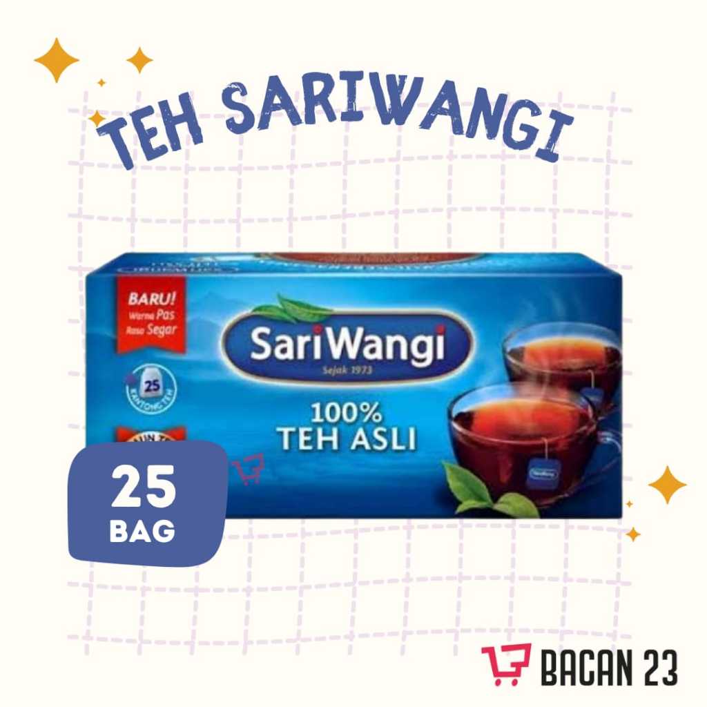 

Teh Asli Sariwangi ( 25 bags ) / Teh Celup / Teh Kemasan / Bacan 23 - Bacan23