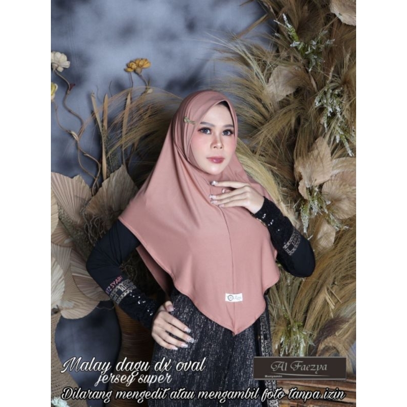 hijab dagu / malay dagu / bergo malaysia ori by alfaezya jersey super