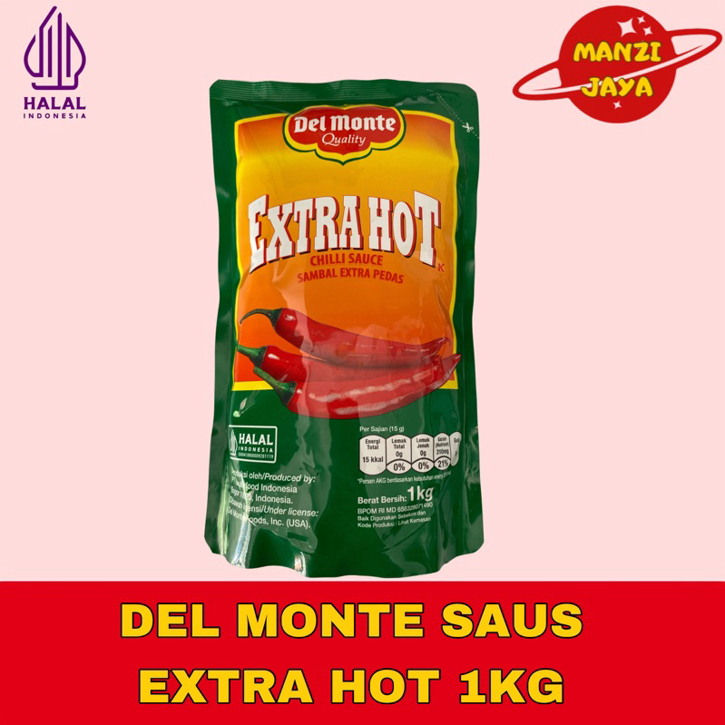 

DELMONTE Saus Extra Hot, Saus Tomat 1kg