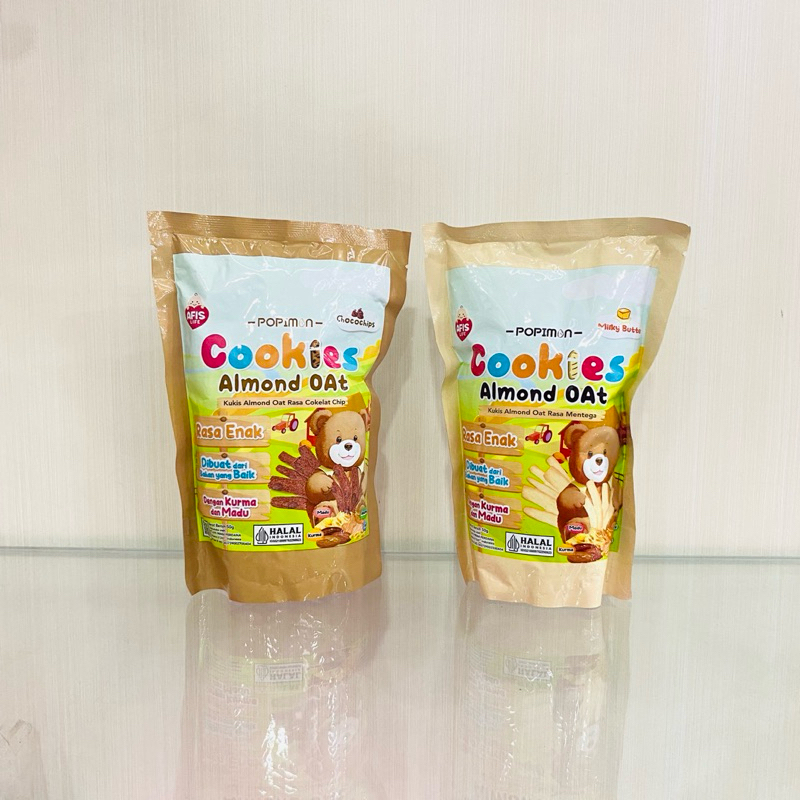 

Popimon Cookies Almond Oat Camilan Anak sampai Orang Tua | Snack Cemilan Kukis 50 gr