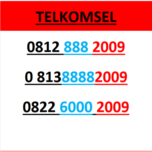 nomor cantik simpati seri tahun 2009  rapi lengkap w3000