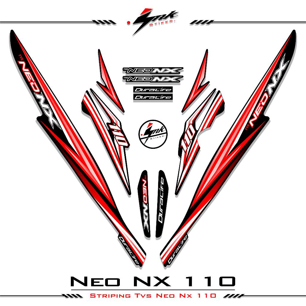 Striping Tvs Neo Nx 110 2023 2024 List Variasi Body Neo Nx Stiker Neo Nx 110 Sticker Variasi Motif 2