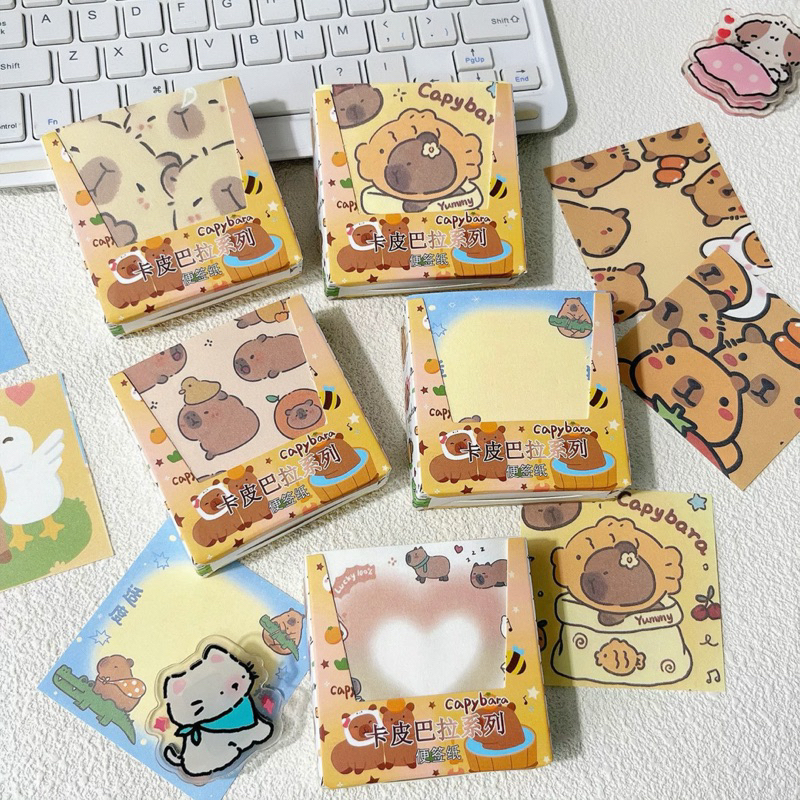 

[chaeya.things] memopad capybara full pattern kertas mini aesthetic ins unik lucu