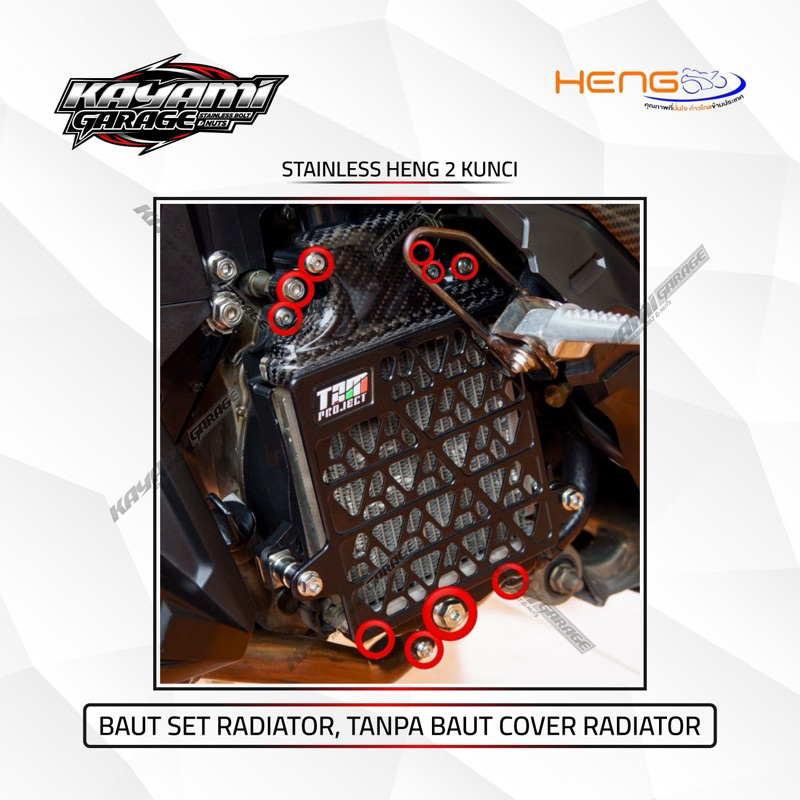 Baut Set Radiator tanpa cover radiator vario 125/150