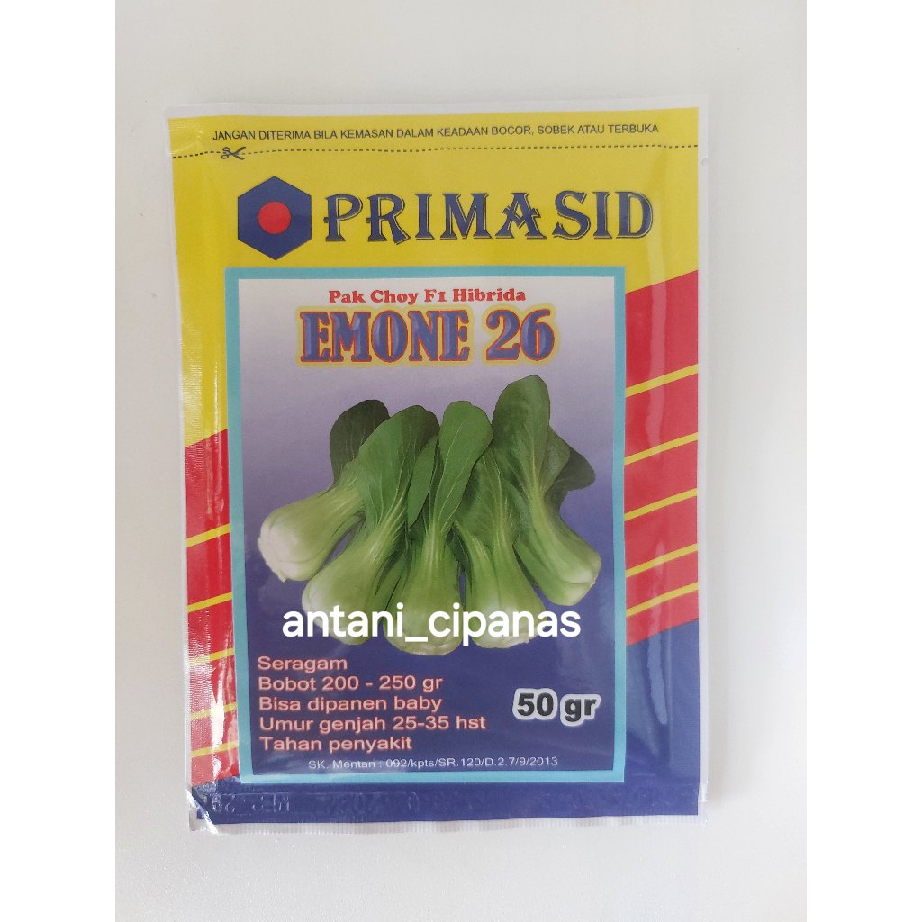 Oppashop_ Benih Pakcoy Emone 26 50Gr Primasid Pakchoy