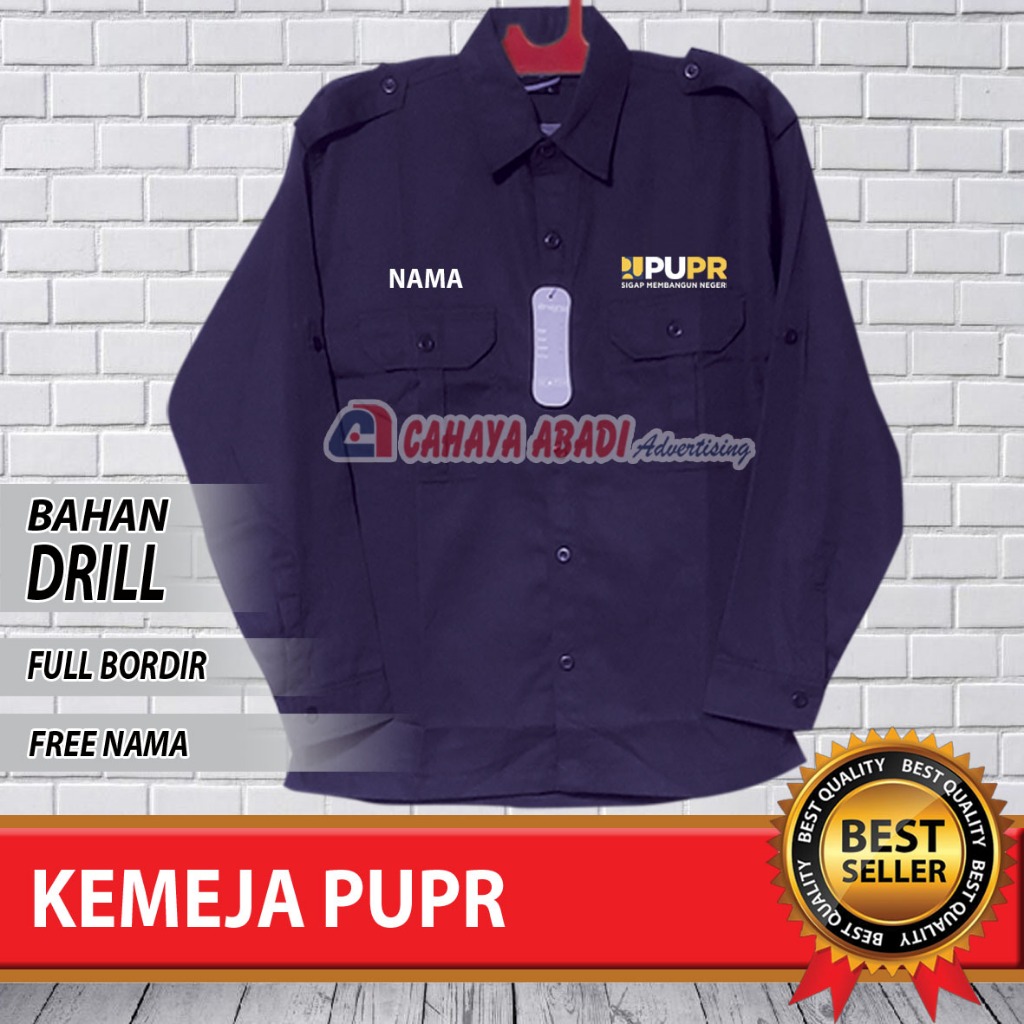 Kemeja Kementerian PUPR Seragam Kementerian PUPR Baju Kementerian PUPR Navy