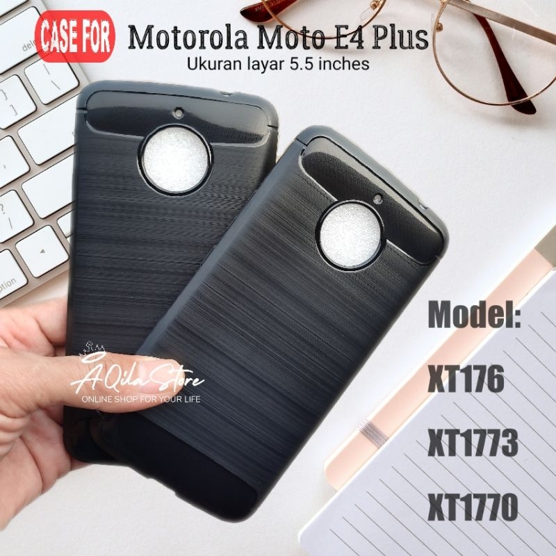 Case Motorola Moto E4 Plus / Moto E4+ ( Model: XT176, XT1773, XT1770 ) Softcase Carbon Rugged