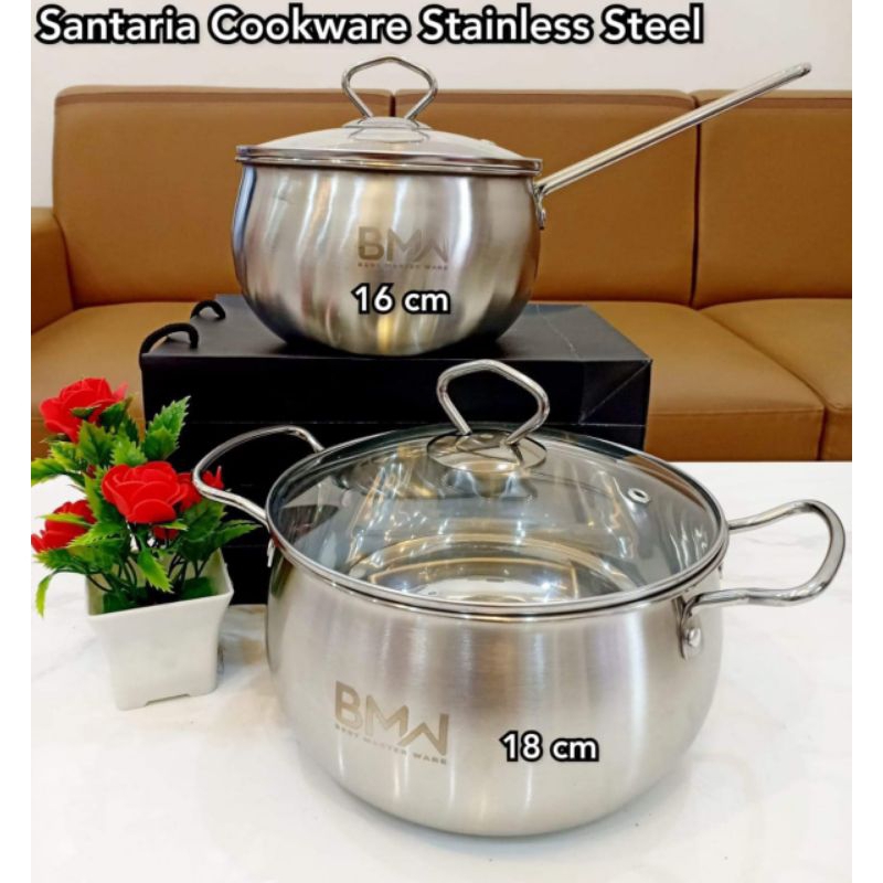 panci set 2 pcs stenlis panci set viena