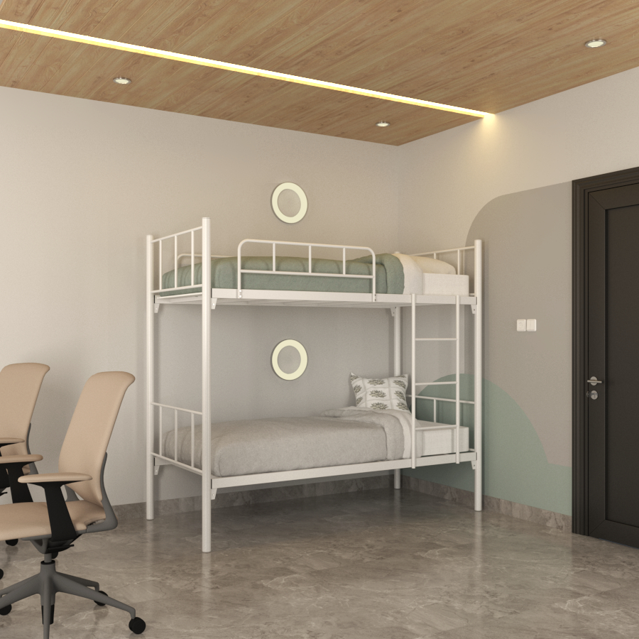 Citra Furniture SHUMO ® NEW Ranjang Tingkat Besi |Ranjang Susun Minimalis Tingkat BB|90/90 - Putih