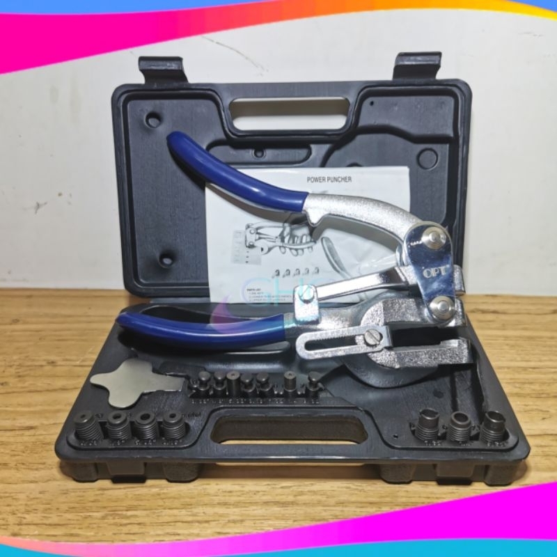 Alat Pembolong Plat Set OPT Power Punch Kit Plong Set Multifungsi