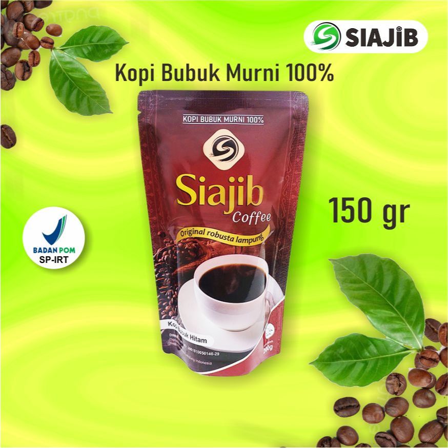 

Kopi Bubuk Murni 100% Siajib Coffee Original Robusta Lampung 150 gr