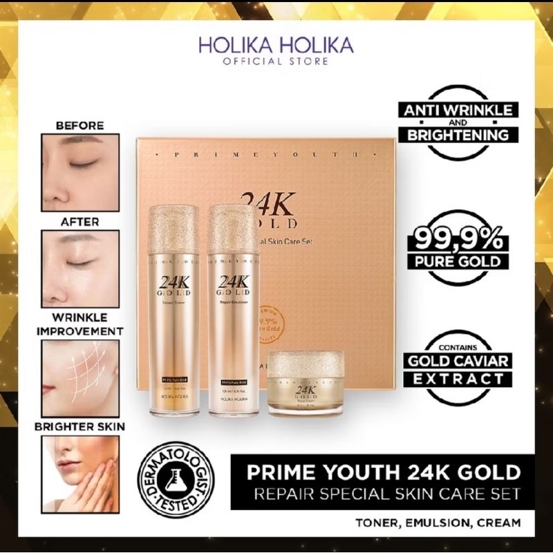 PRIME YOUHT 24K GOLD HOLIKA HOLIKA DIJAMIN ORI