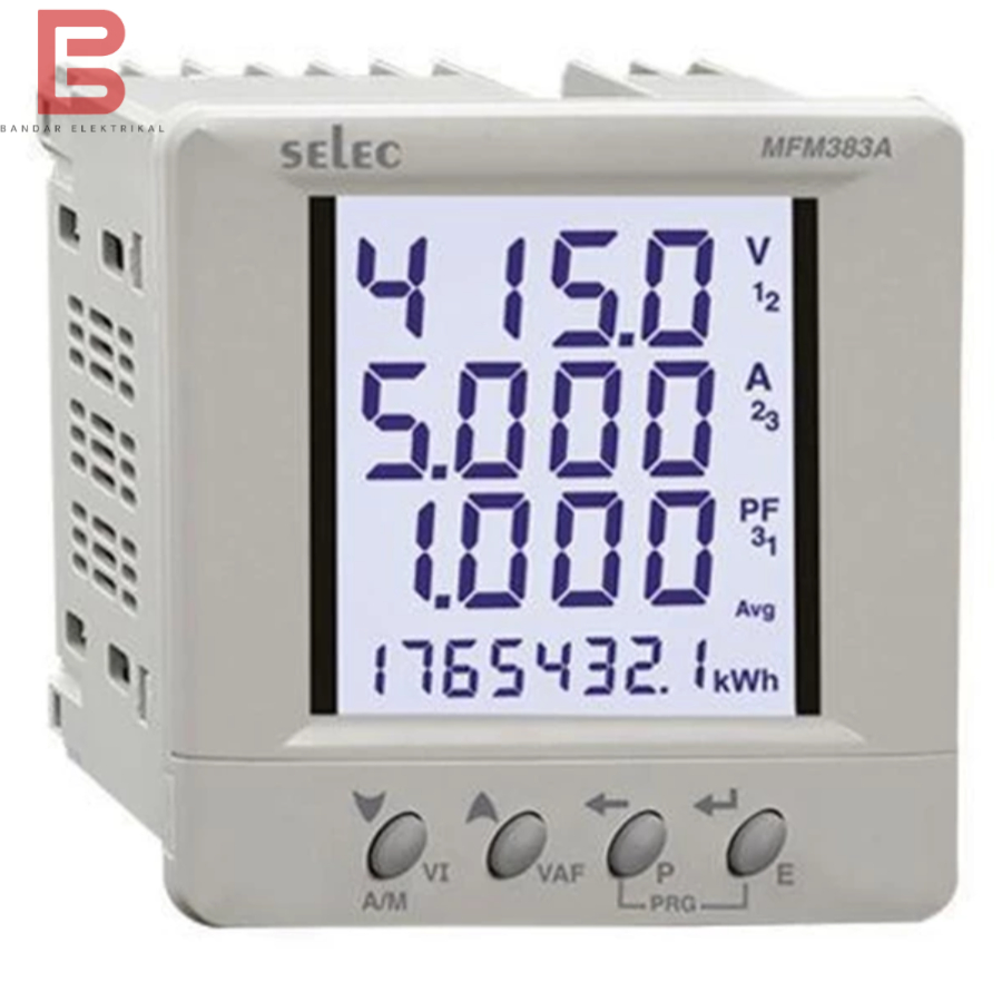 Digital Multifunction Meter / Digital Panel Meter 3 Phase KWH LCD SELEC MFM383A