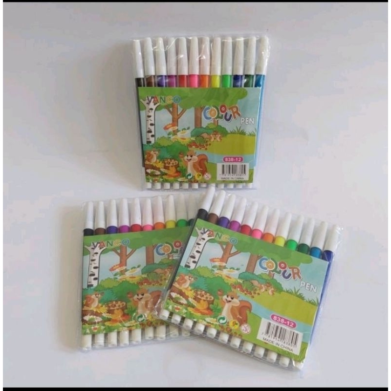 

SATU SET ( 12 WARNA ) Spidol 12 Warna 838 Colour Pen