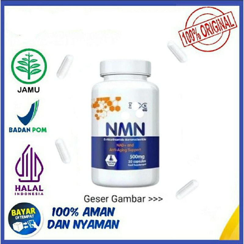 ASLI - NMN Suplement Bio B-Nicotinamide 500mg NAD+ Anti-Aging Mononucleotide 30 Caps