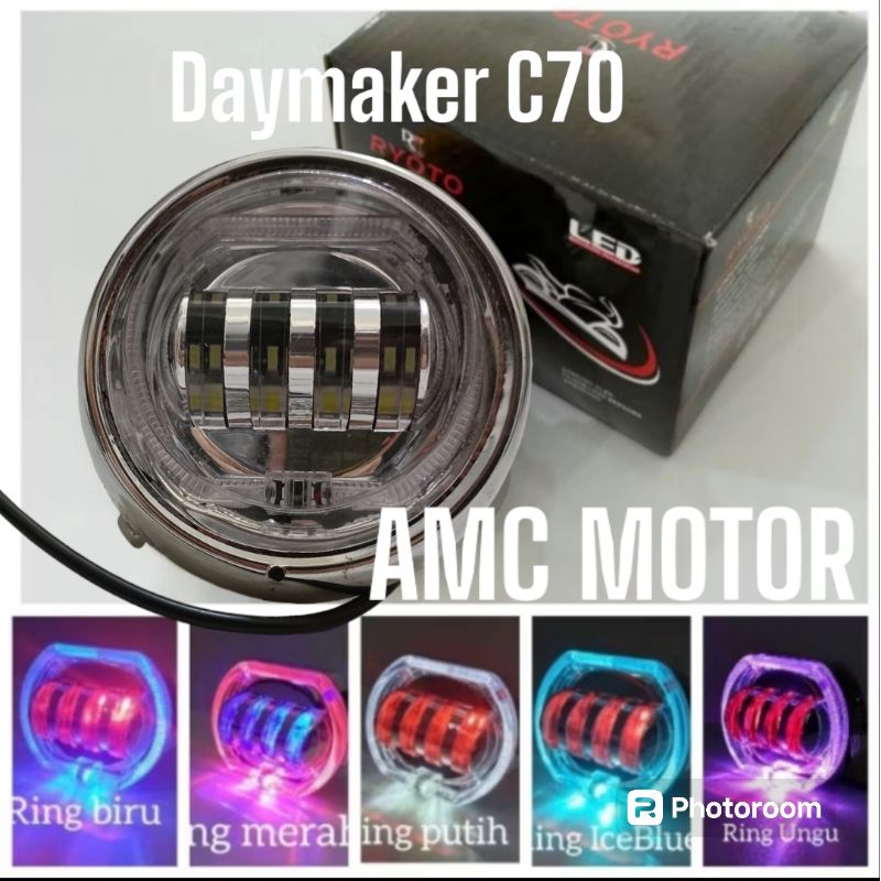 lampu motor C70 4 lensa lampu LED C70 lampu depan C70