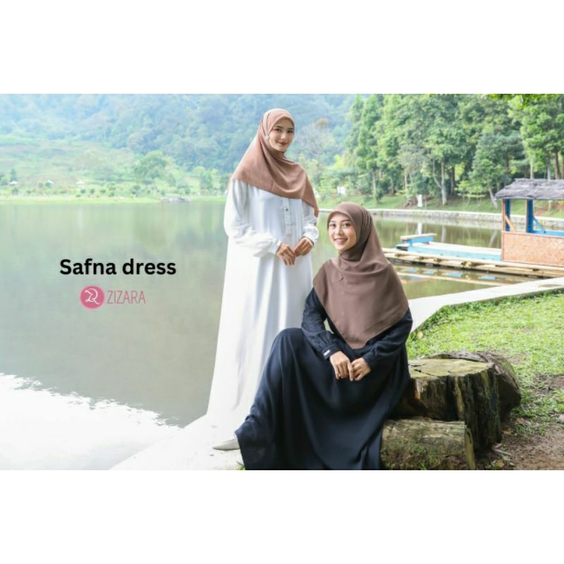 SAFNA DRESS BY ZIZARA | Gamis Hitam | | Gamis Putih |