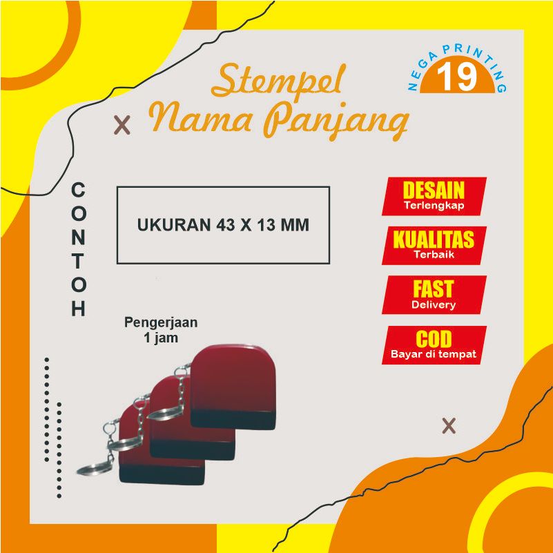 

Stempel nama panjang / bidan / perawat / nama dokter
