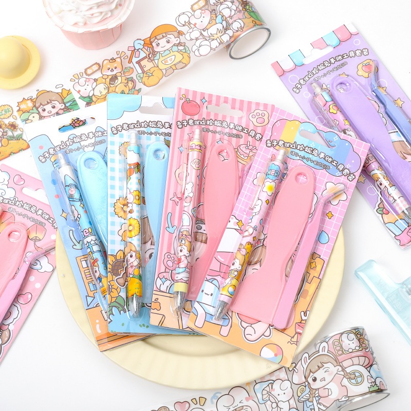 

Set Alat Stiker Pena pisau, pinset, dan sekop Set kartun