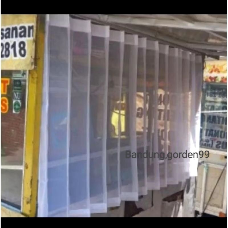 gorden vitrase etalase rumah makan Vitrase jendela kecil fentilasi