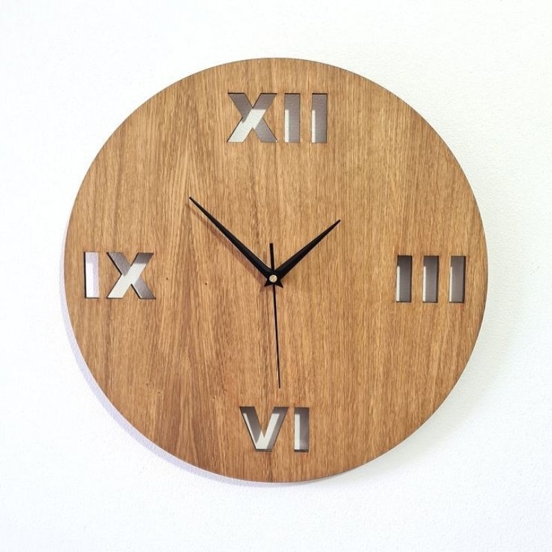 Jam Dinding Romawi Unik Kayu Jati