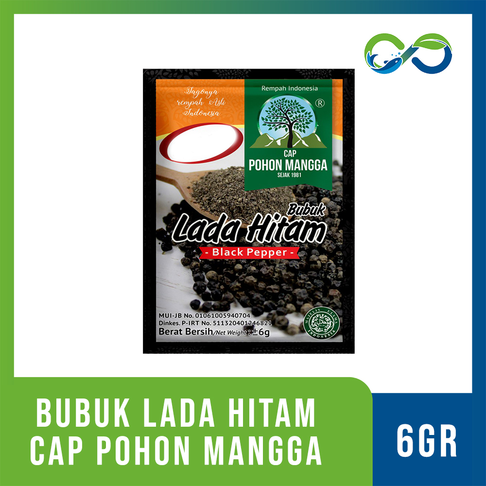 

[AquaEcofarm] BUBUK Lada Hitam Rempah Indonesia Sachet Cap Pohon Mangga Bandung