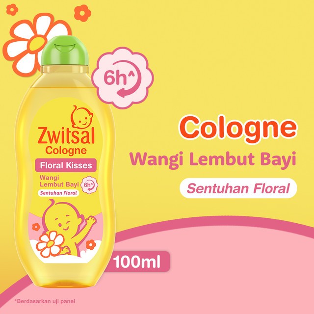 Zwitsal Baby Cologne Floral Kisses Minyak Wangi Bayi 100Ml -Perawatan Bayi, Cologne Anak