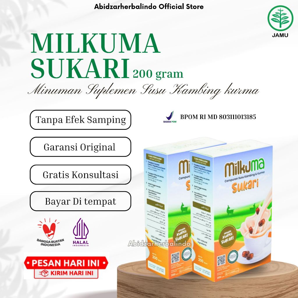 

Promo Milkuma Sukari Campuran Susu Kambing & Kurma Milkuma Mencegah Pengeroposan Tulang