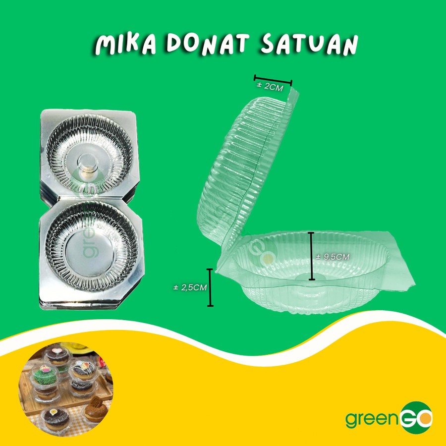 LSP MIKA DONAT SATUAN ISI 50PCS MIKA DONAT BESAR MIKA BENING KUE DONAT MIKA DONAT IS 1 BIJI