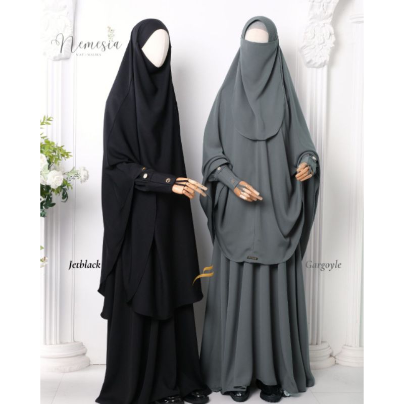 BAJU GAMIS / GAMIS SYAR'I / GAMIS SET HIJAB / SYAR'I / NEMESIA by Afifathin