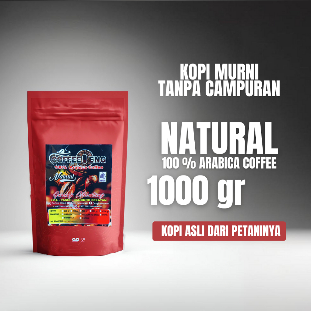 

COFFEEOENG 1000 gr 100 % Arabica Coffee NATURAL Fresh Roasted