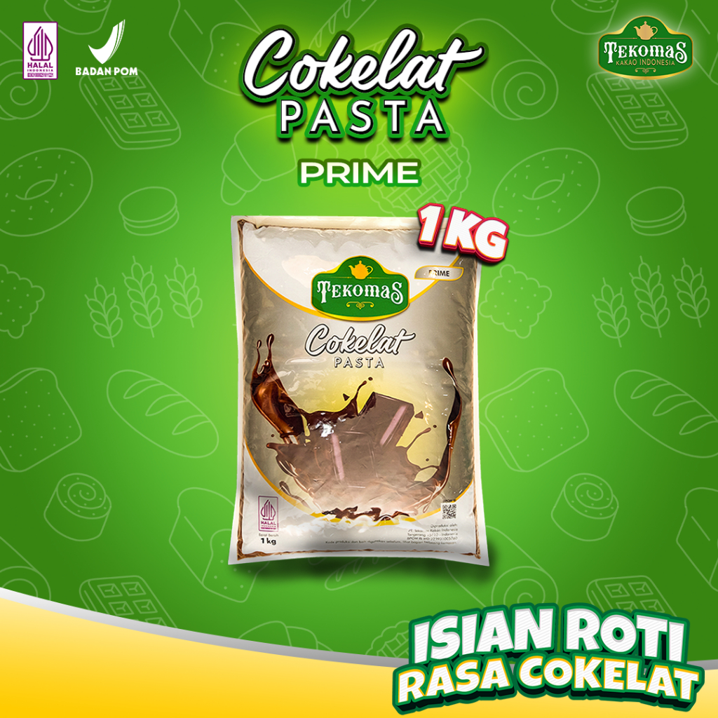 

TEKOMAS - Coklat Pasta Prime 1 kg Cokelat Isian Topping Roti Siap Pakai Bahan Kue Praktis Premium