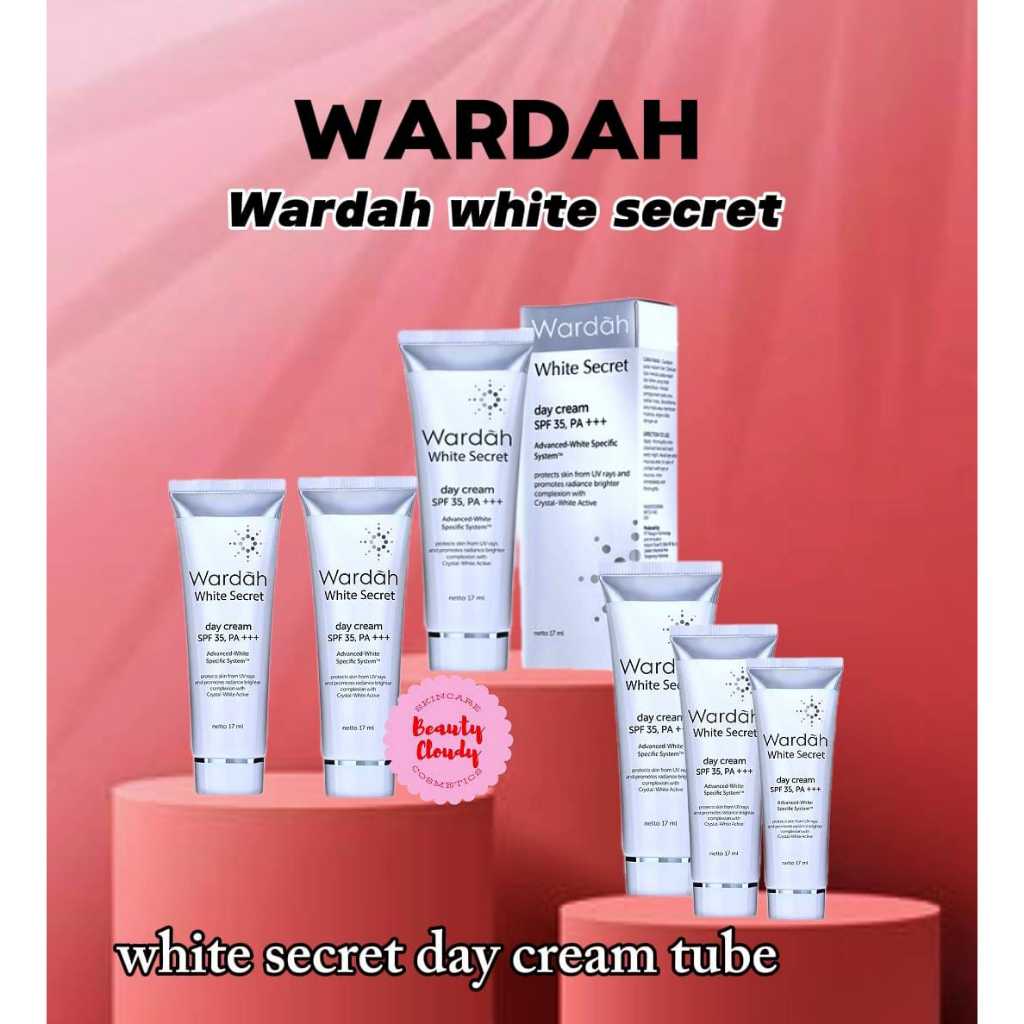 ❤️ Cloudy ❤️ PRODUK   WARDAH White Secret Day Cream / Night Cream TUBE PUTIH 17ml